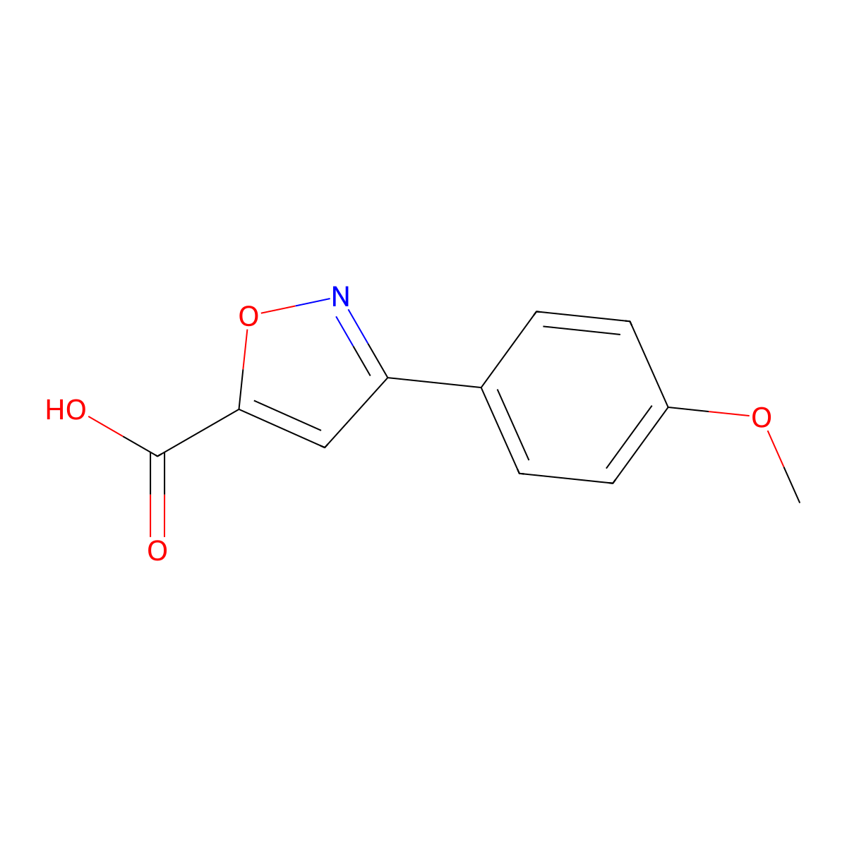 3-(4-Methoxyphenyl)isoxazole-5-carboxylic acid molecular structure, CAS 618383-47-4