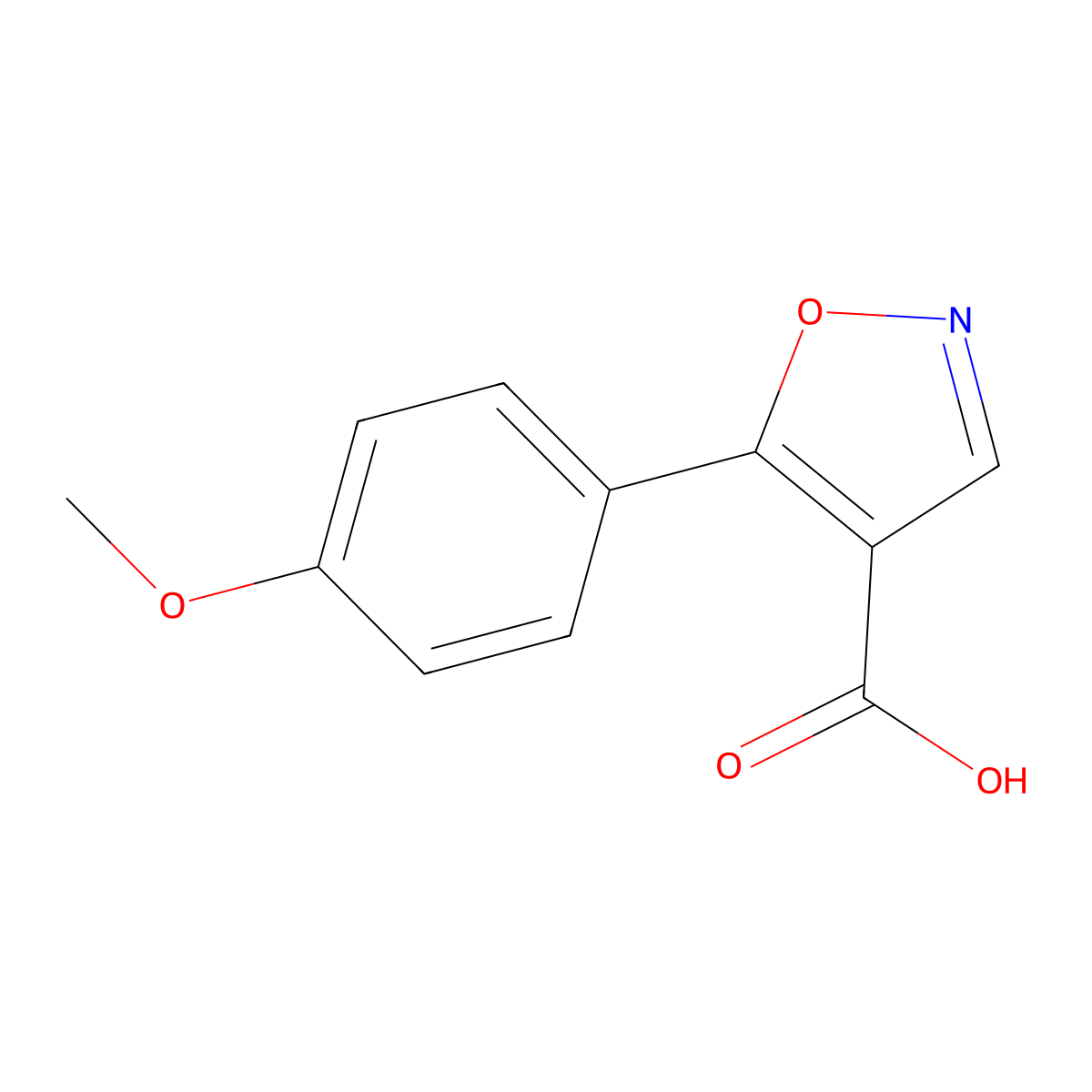 5-(4-Methoxyphenyl)isoxazole-4-carboxylic acid molecular structure, CAS 618383-50-9
