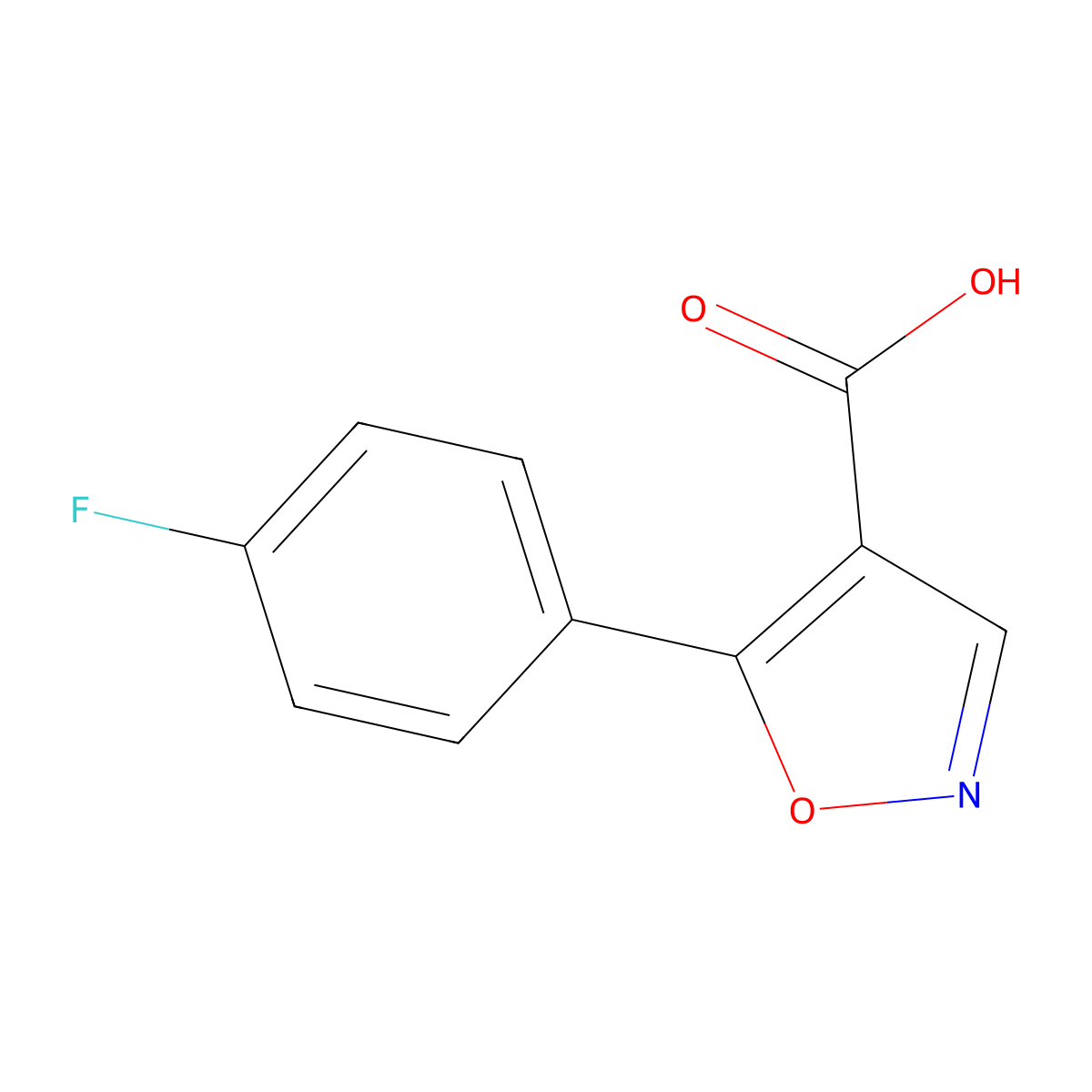 5-(4-Fluorophenyl)isoxazole-4-carboxylic acid molecular structure, CAS 618383-51-0