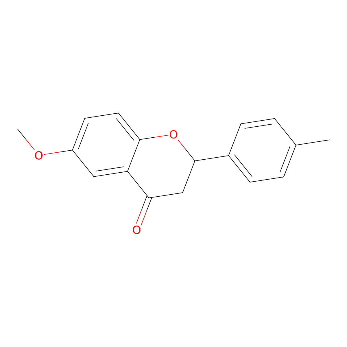 6-Methoxy-2-(p-tolyl)chroman-4-one molecular structure, CAS 618389-88-1