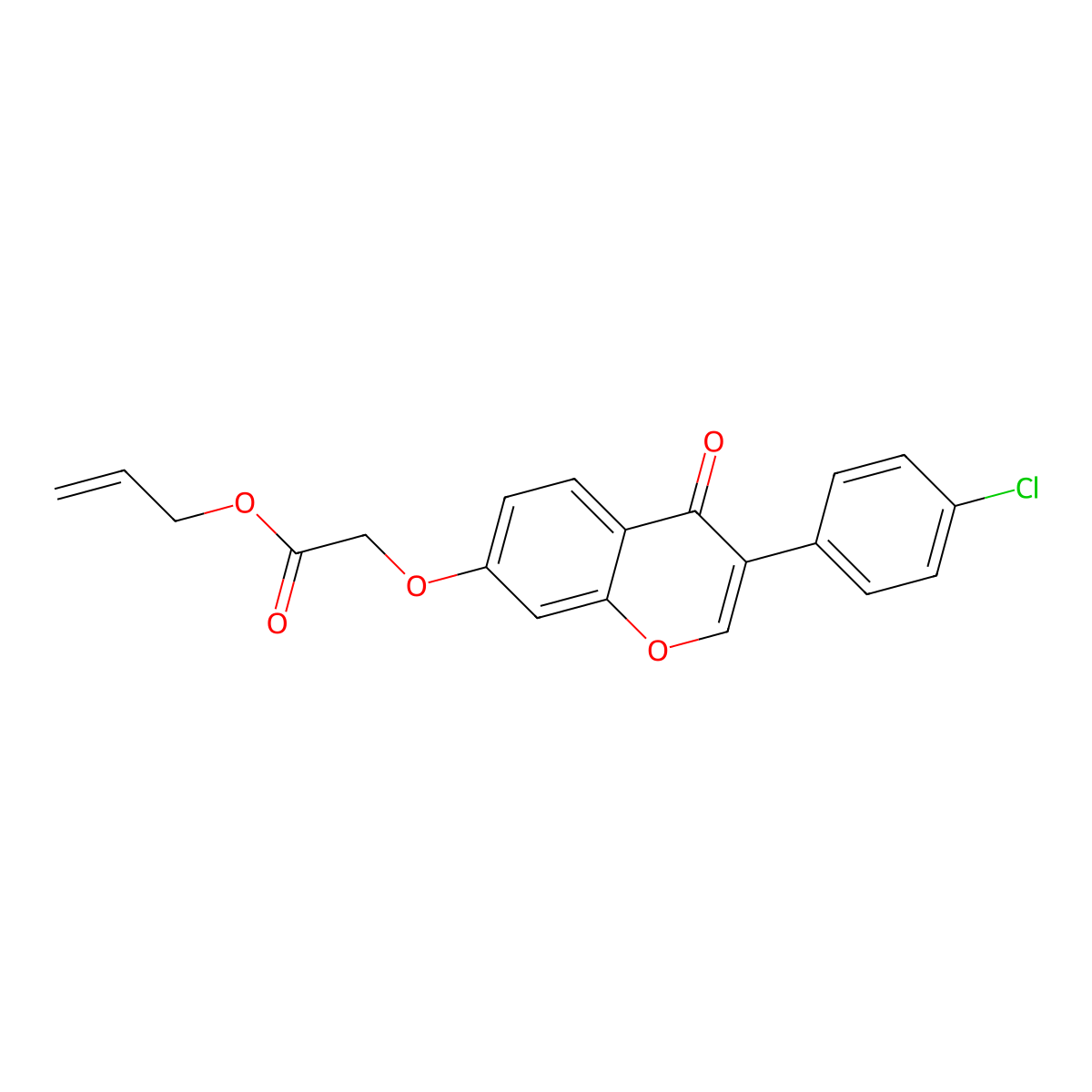 Prop-2-enyl 2-[3-(4-chlorophenyl)-4-oxochromen-7-yl]oxyacetate molecular structure, CAS 618390-09-3