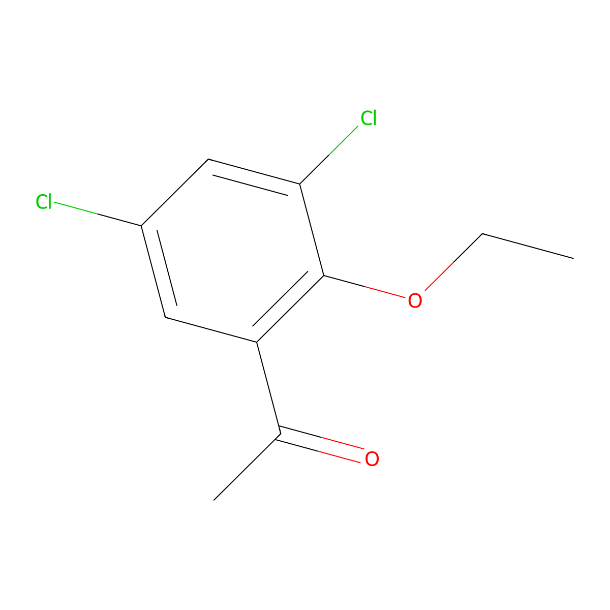 1-(3,5-Dichloro-2-ethoxyphenyl)ethanone molecular structure, CAS 618390-16-2