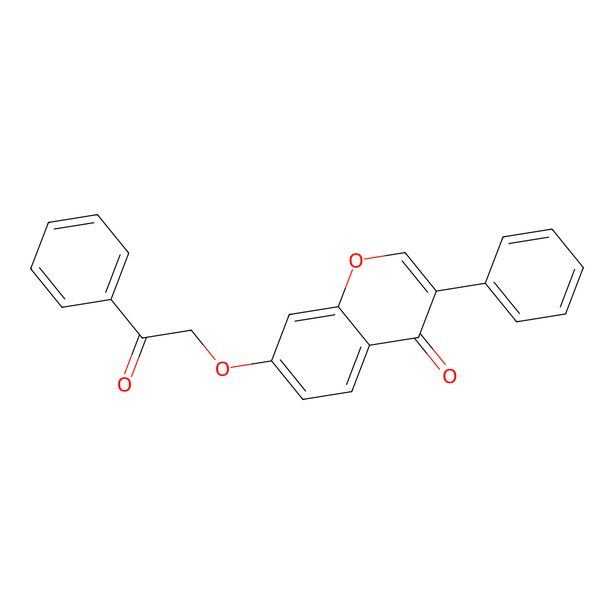 7-(2-oxo-2-phenylethoxy)-3-phenyl-4H-chromen-4-one molecular structure, CAS 618390-20-8