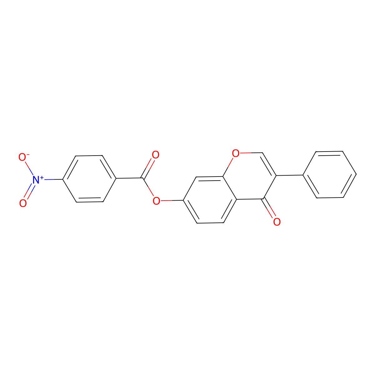 4-oxo-3-phenyl-4H-chromen-7-yl 4-nitrobenzoate molecular structure, CAS 618390-53-7