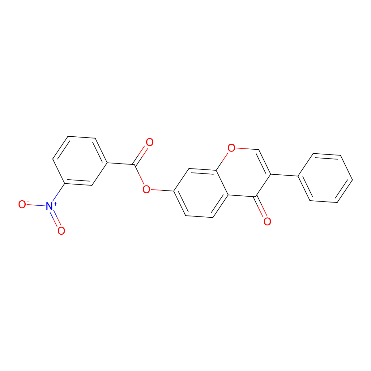 4-oxo-3-phenyl-4H-chromen-7-yl 3-nitrobenzoate molecular structure, CAS 618391-22-3