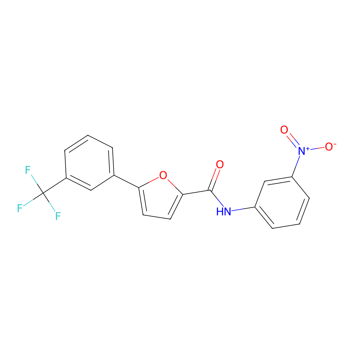 N-(3-nitrophenyl)-5-[3-(trifluoromethyl)phenyl]furan-2-carboxamide molecular structure, CAS 618394-31-3