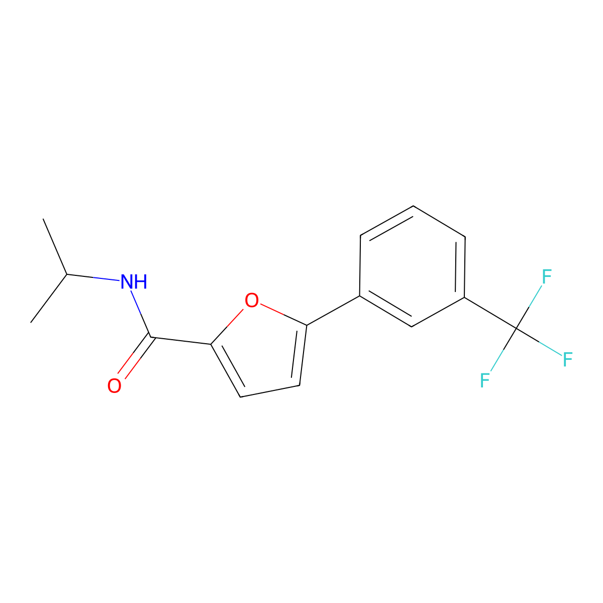 N-propan-2-yl-5-[3-(trifluoromethyl)phenyl]furan-2-carboxamide molecular structure, CAS 618394-78-8