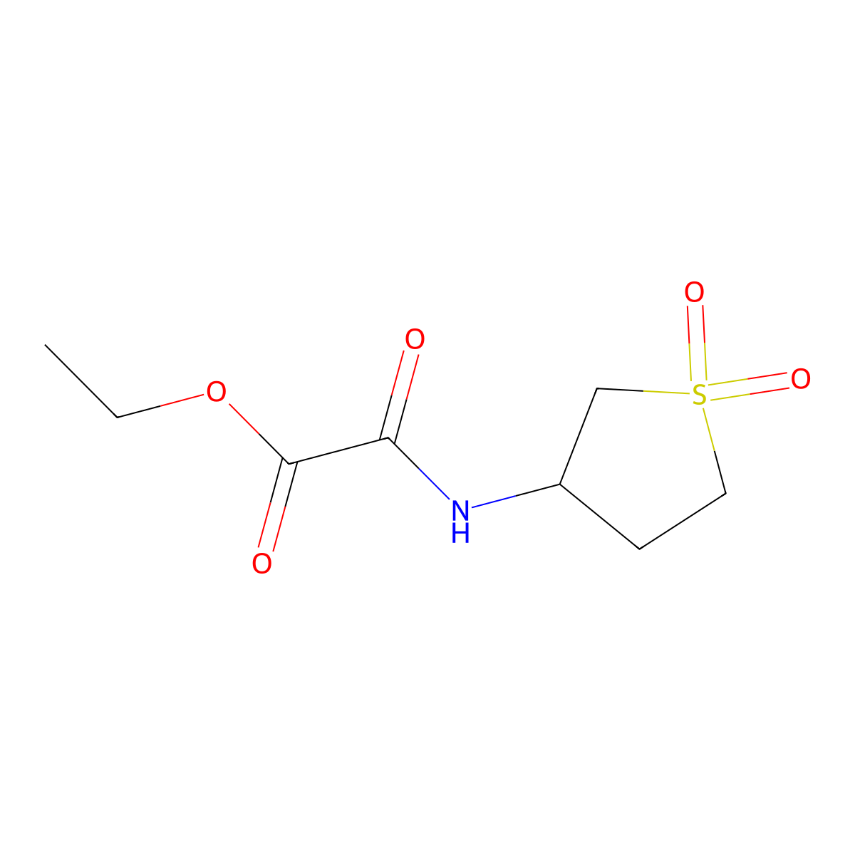 Ethyl [(1,1-dioxidotetrahydrothiophen-3-yl)amino](oxo)acetate molecular structure, CAS 618397-02-7