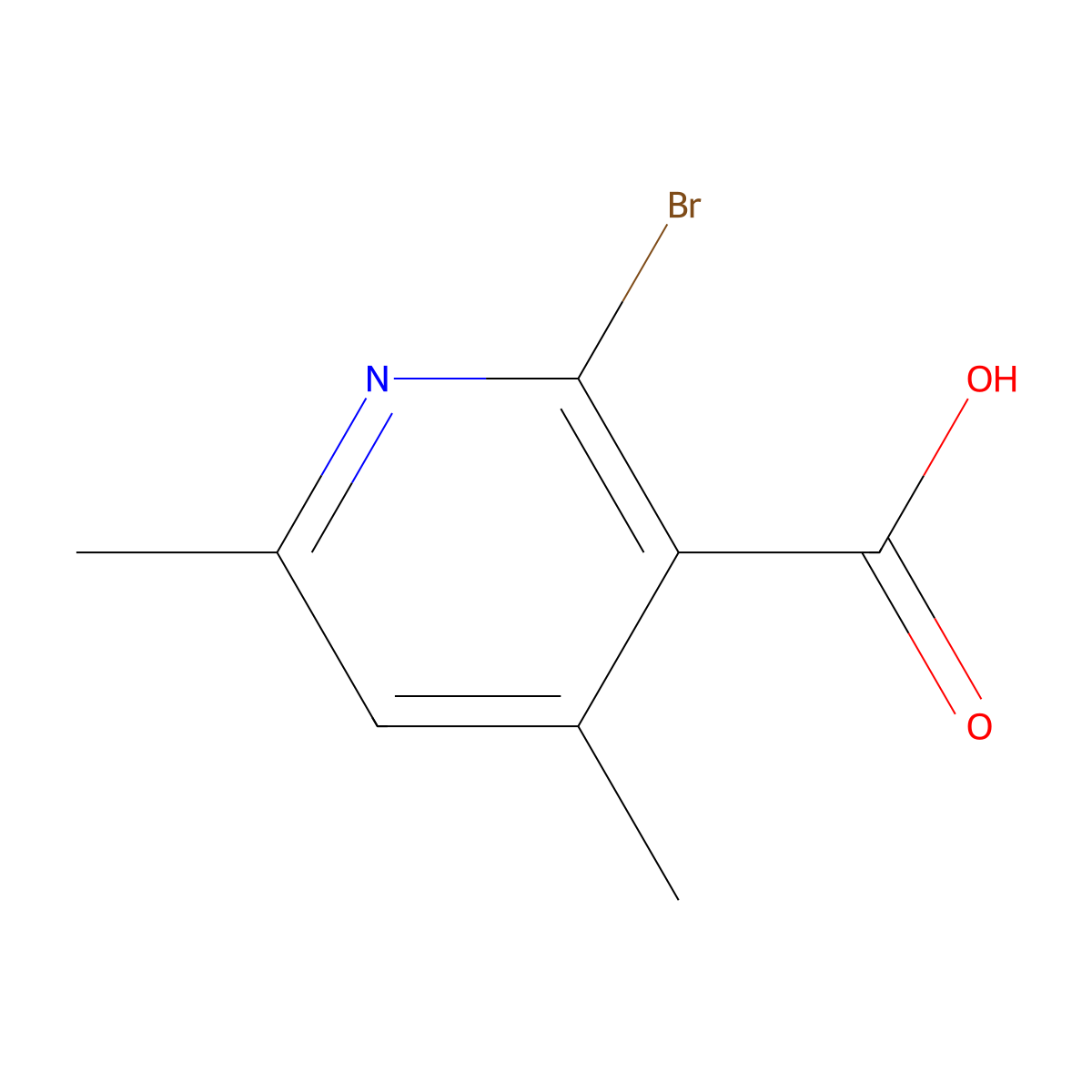 2-Bromo-4,6-dimethylnicotinic acid molecular structure, CAS 618397-77-6