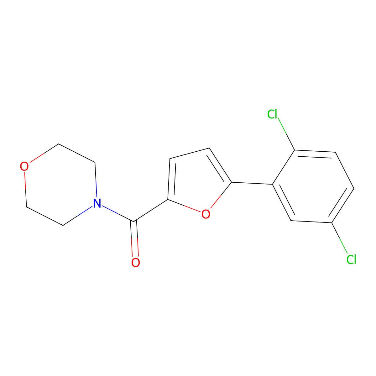 4-[5-(2,5-Dichlorophenyl)furan-2-carbonyl]morpholine molecular structure, CAS 618399-81-8
