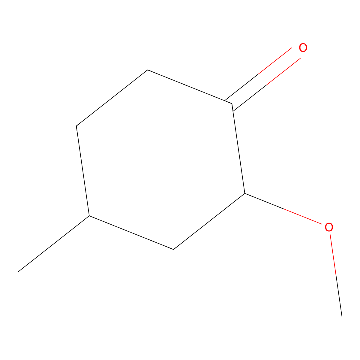 2-Methoxy-4-methylcyclohexan-1-one molecular structure, CAS 61840-84-4