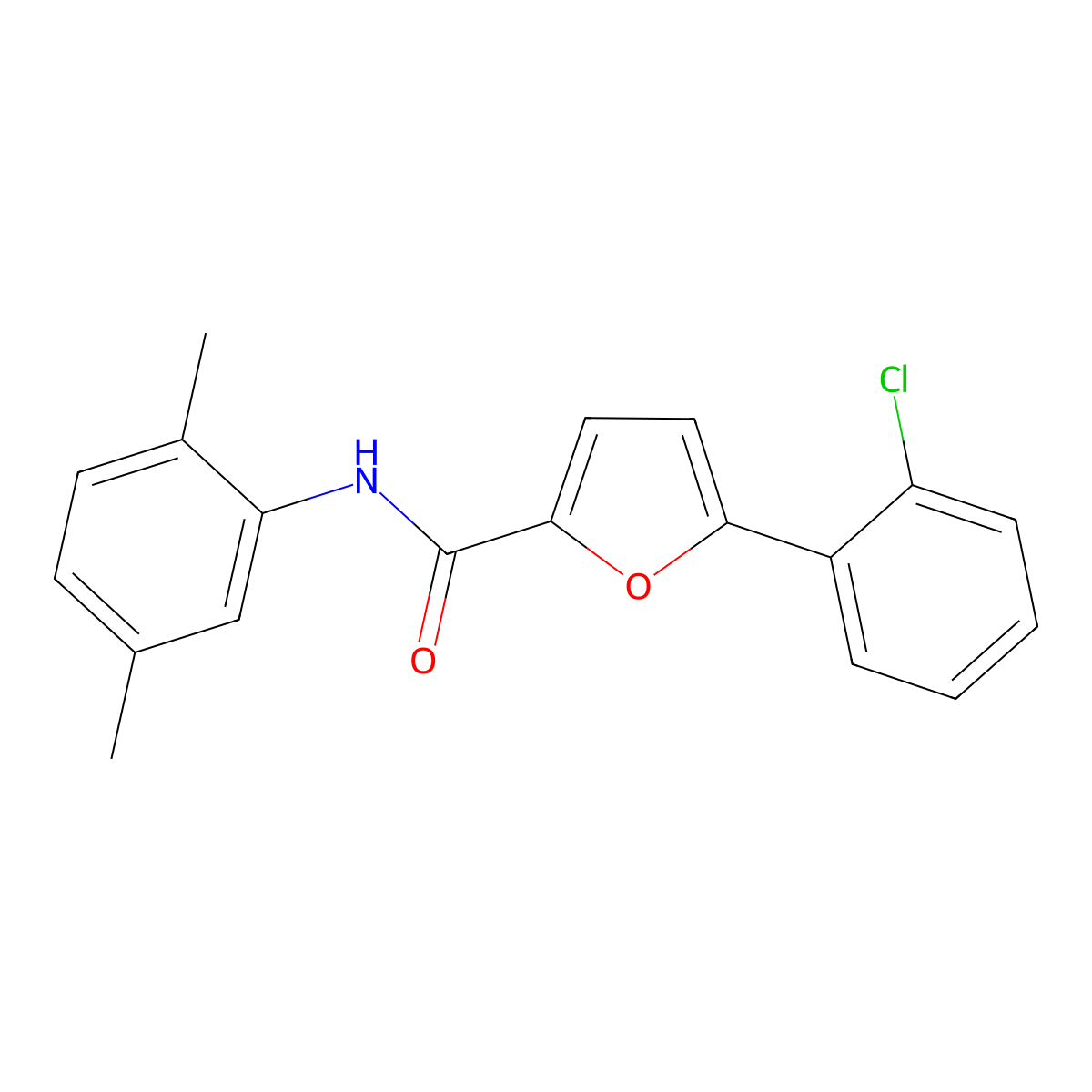 5-(2-Chlorophenyl)-N-(2,5-dimethylphenyl)-2-furamide molecular structure, CAS 618400-09-2