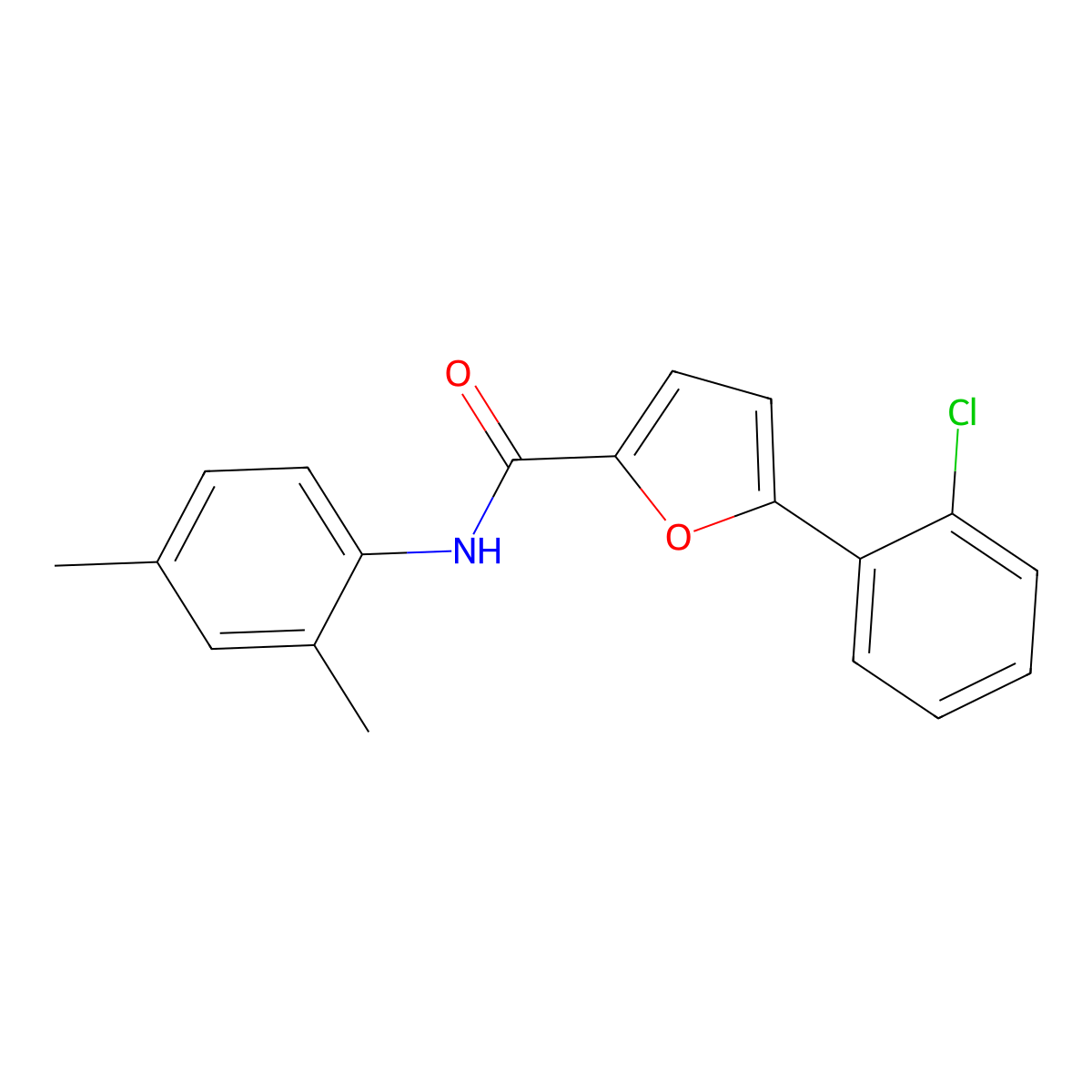 5-(2-Chlorophenyl)-N-(2,4-dimethylphenyl)-2-furamide molecular structure, CAS 618400-12-7