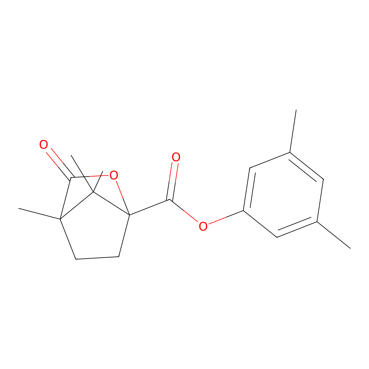 3,5-Dimethylphenyl 4,7,7-trimethyl-3-oxo-2-oxabicyclo[2.2.1]heptane-1-carboxylate molecular structure, CAS 618400-33-2