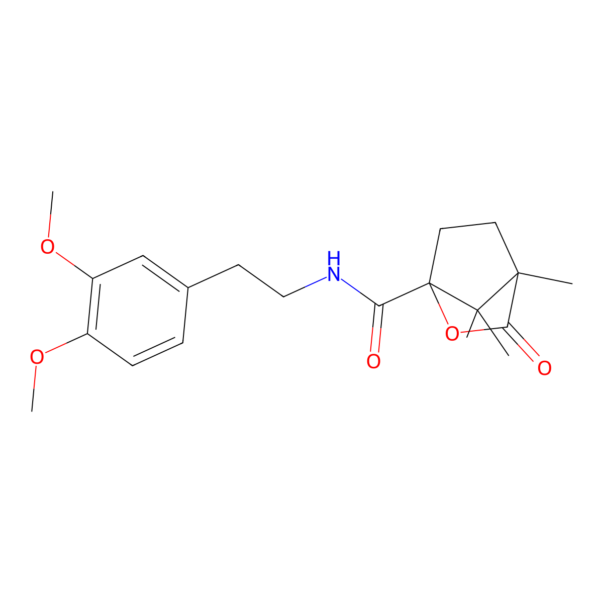 N-[2-(3,4-dimethoxyphenyl)ethyl]-4,7,7-trimethyl-3-oxo-2-oxabicyclo[2.2.1]heptane-1-carboxamide molecular structure, CAS 618400-42-3