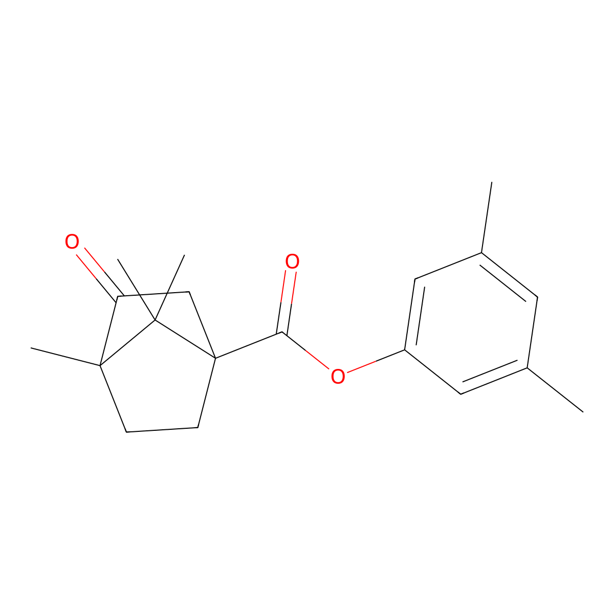3,5-Dimethylphenyl 4,7,7-trimethyl-3-oxobicyclo[2.2.1]heptane-1-carboxylate molecular structure, CAS 618402-00-9