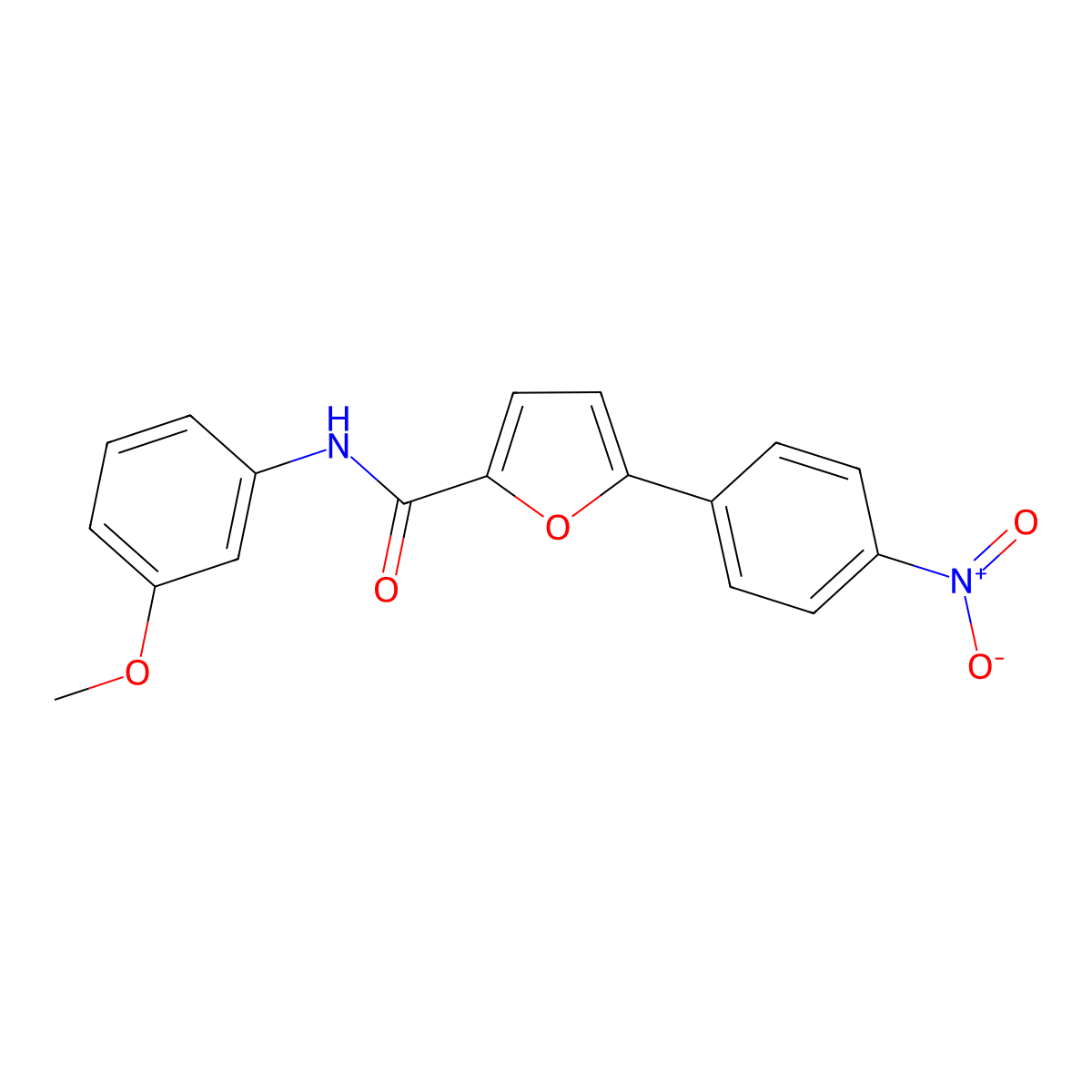 N-(3-methoxyphenyl)-5-(4-nitrophenyl)furan-2-carboxamide molecular structure, CAS 618403-28-4