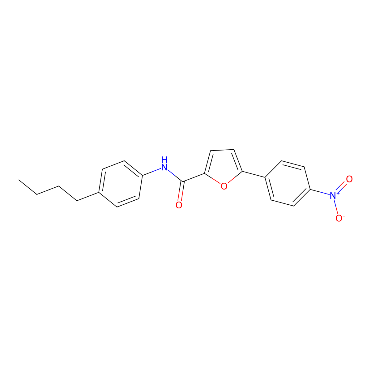 N-(4-butylphenyl)-5-(4-nitrophenyl)furan-2-carboxamide molecular structure, CAS 618404-11-8
