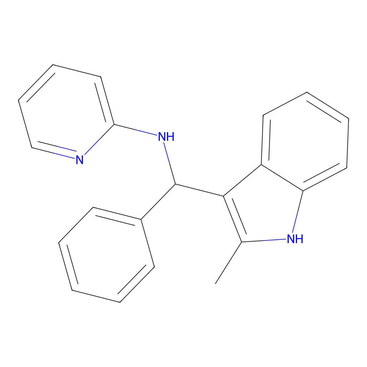 N-[(2-methyl-1H-indol-3-yl)(phenyl)methyl]pyridin-2-amine molecular structure, CAS 618404-64-1