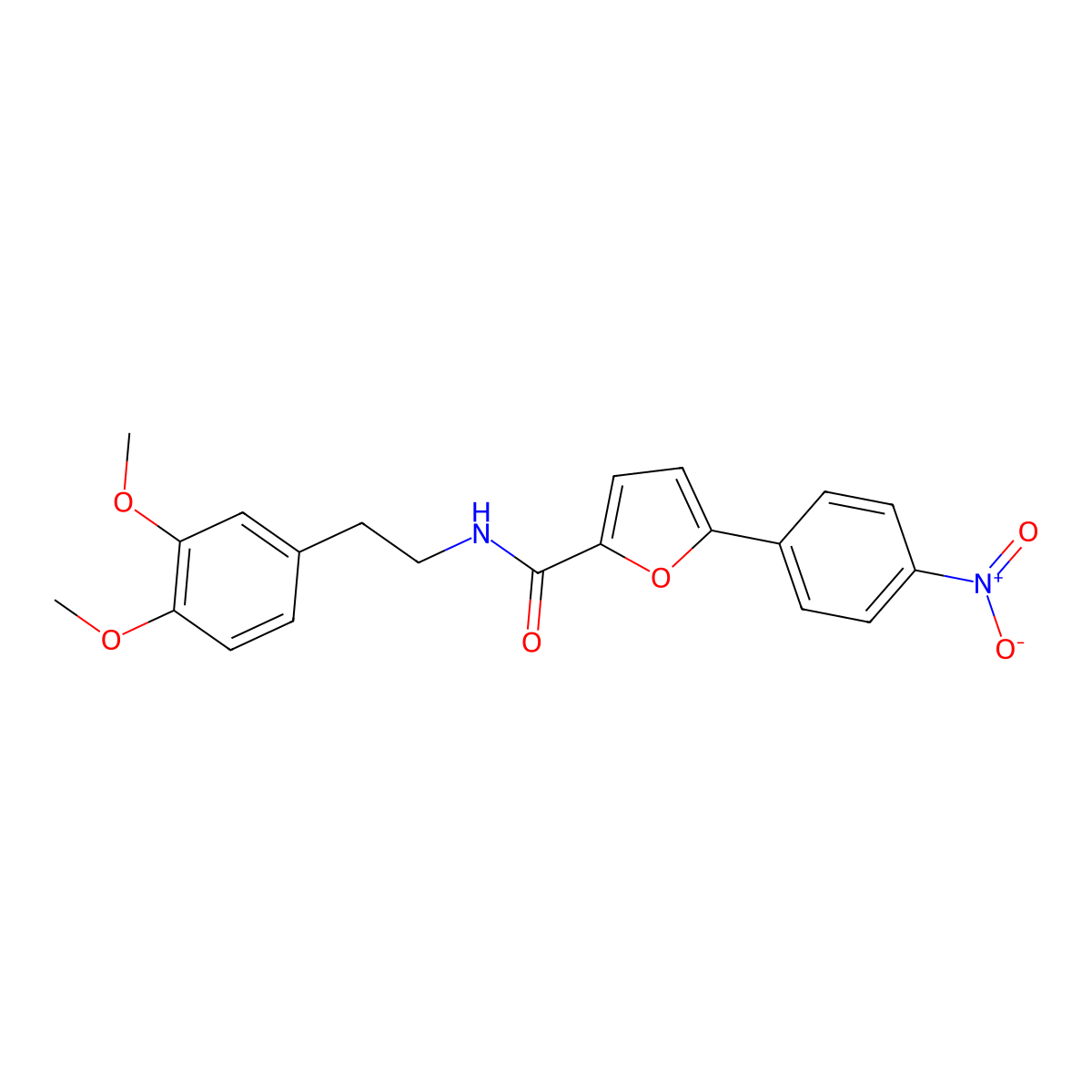N-[2-(3,4-dimethoxyphenyl)ethyl]-5-(4-nitrophenyl)furan-2-carboxamide molecular structure, CAS 618407-15-1