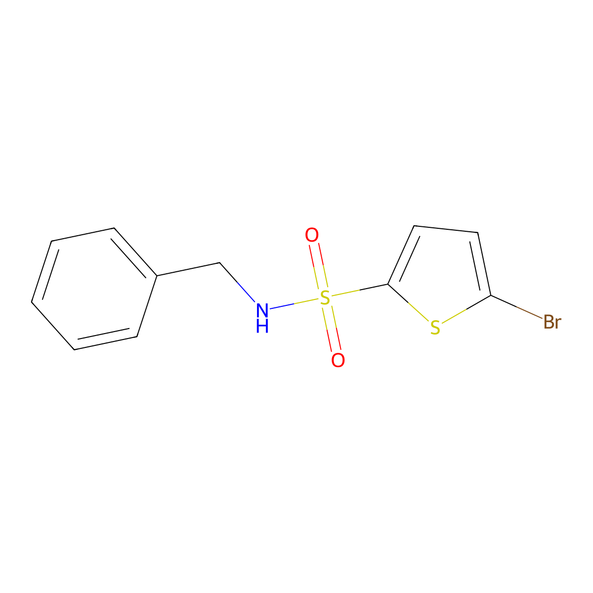 N-benzyl-5-bromothiophene-2-sulfonamide molecular structure, CAS 618408-53-0