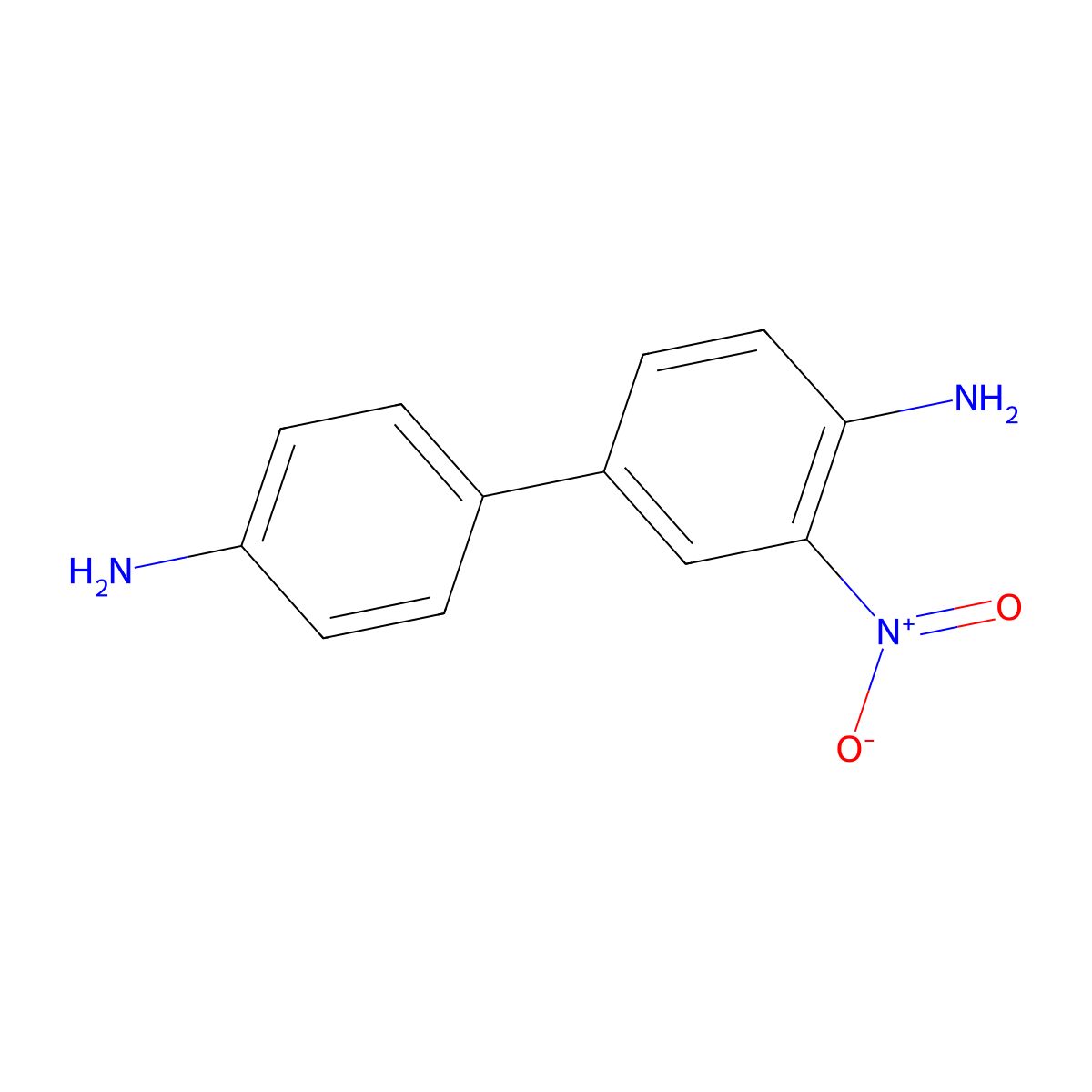 3-Nitrobenzidine molecular structure, CAS 61841-39-2