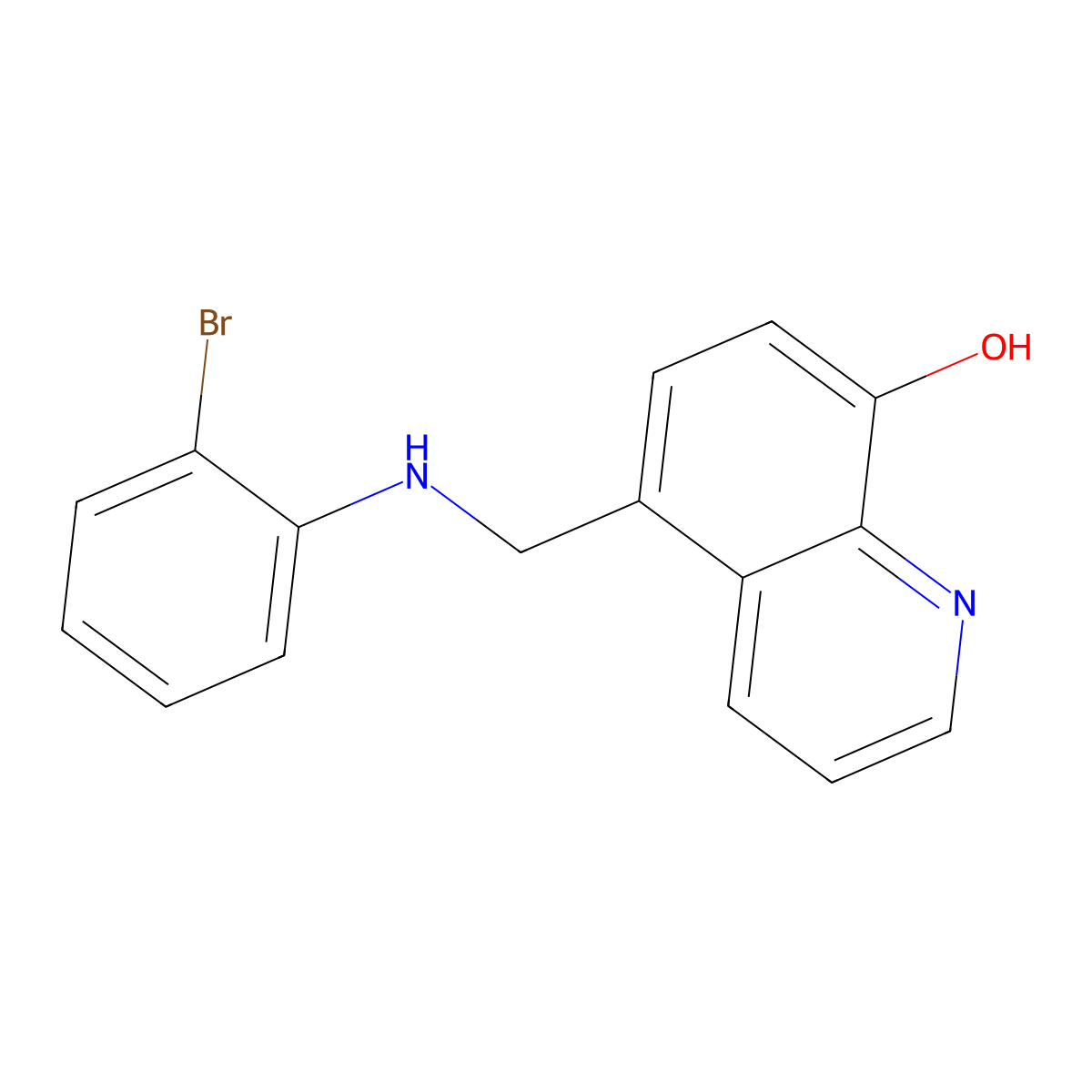 5-[(2-Bromoanilino)methyl]-8-quinolinol molecular structure, CAS 618411-11-3