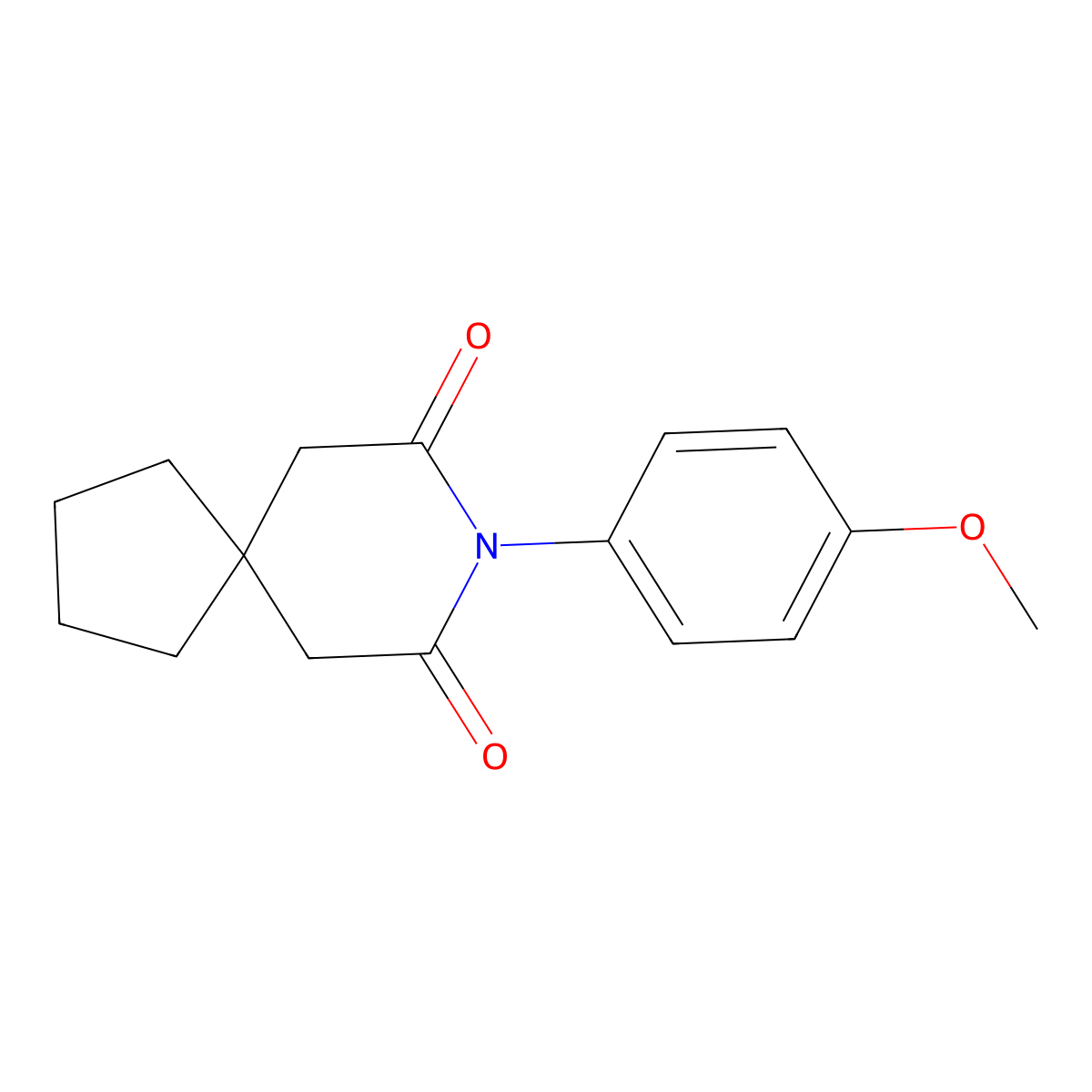 8-(4-Methoxyphenyl)-8-azaspiro[4.5]decane-7,9-dione molecular structure, CAS 618411-90-8