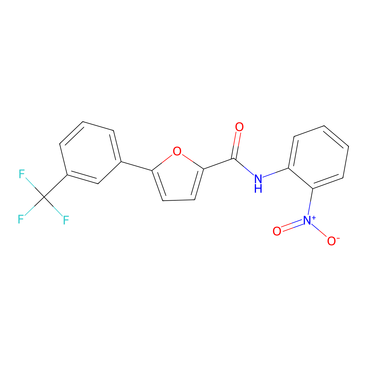 N-(2-nitrophenyl)-5-[3-(trifluoromethyl)phenyl]furan-2-carboxamide molecular structure, CAS 618412-44-5