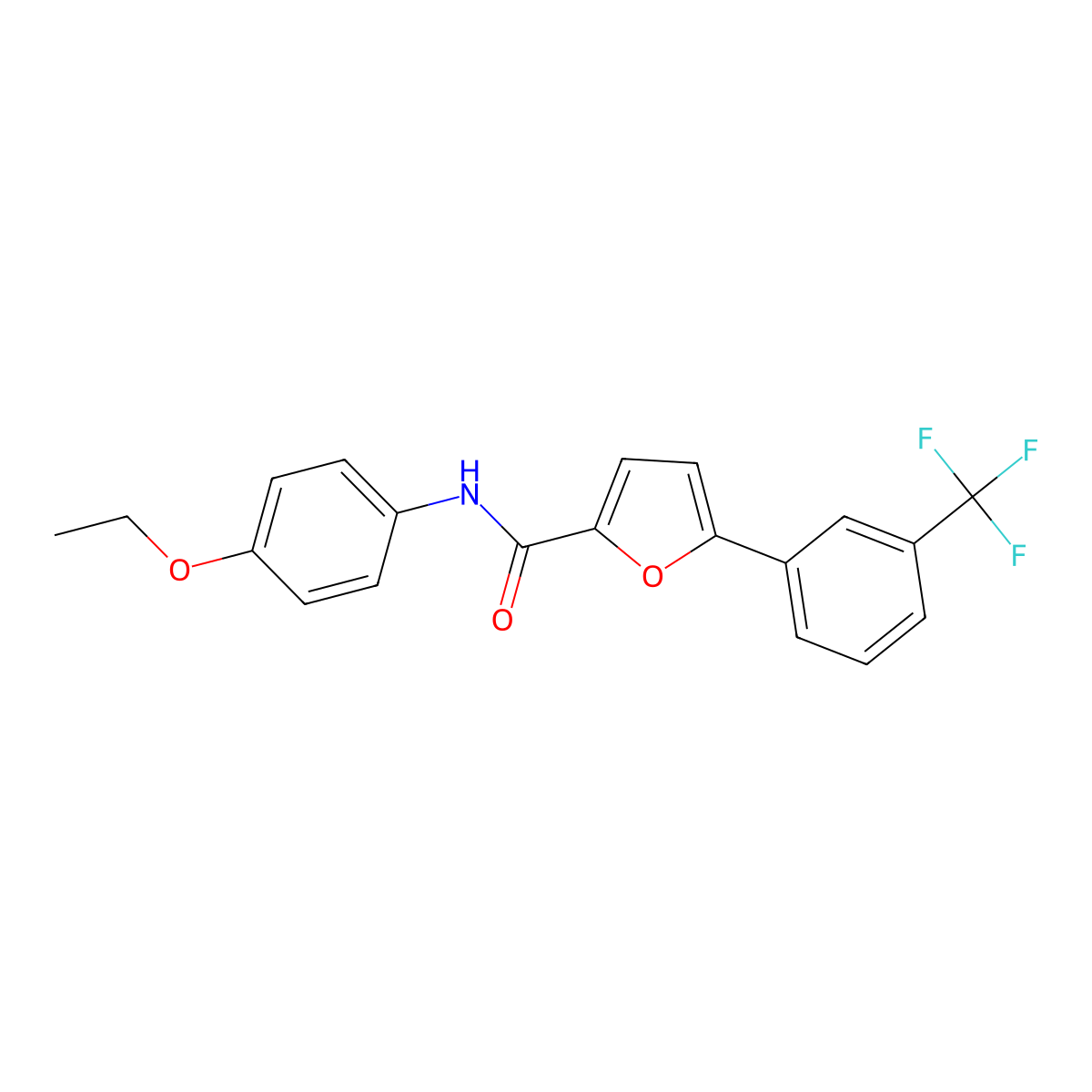 N-(4-ethoxyphenyl)-5-[3-(trifluoromethyl)phenyl]furan-2-carboxamide molecular structure, CAS 618413-71-1
