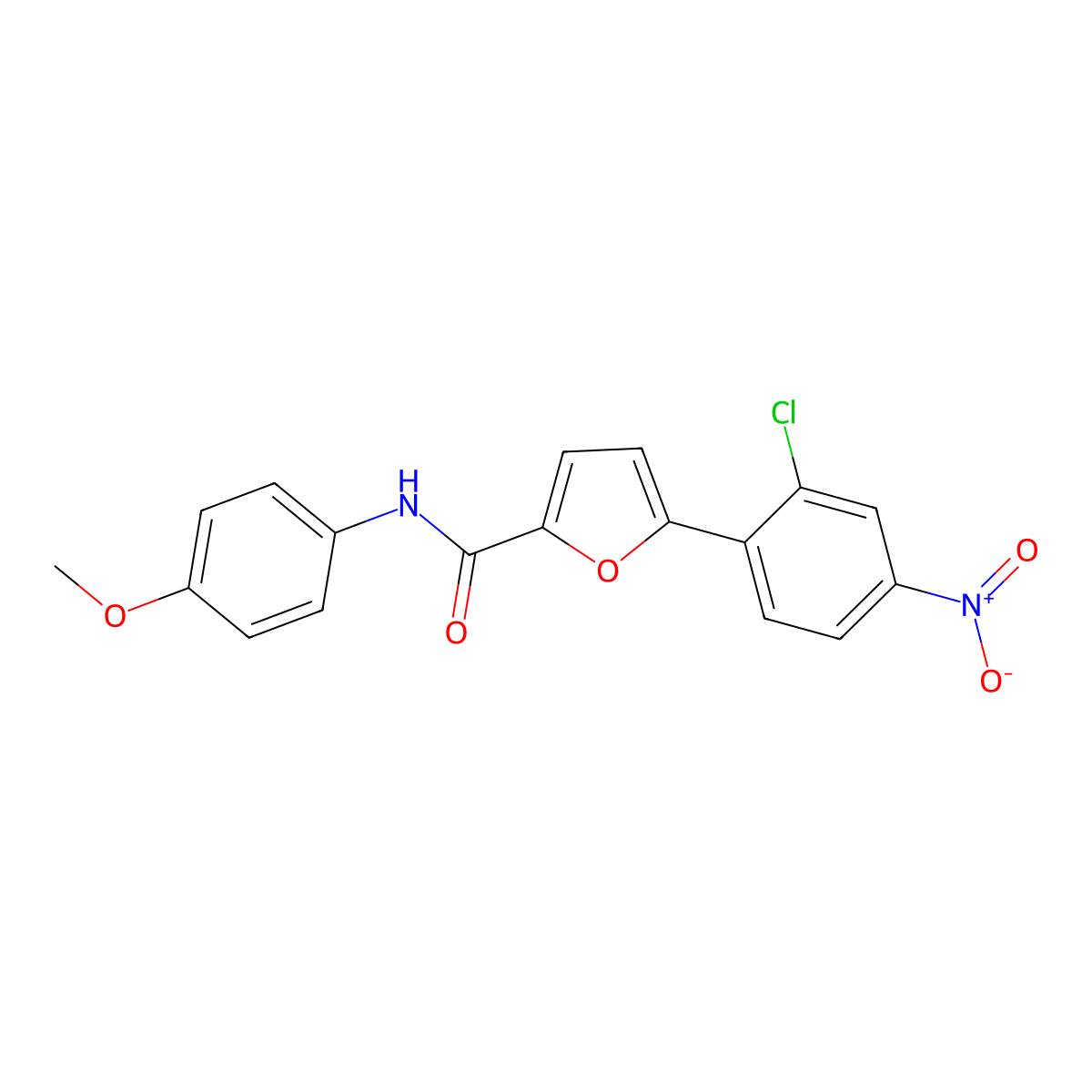 5-(2-chloro-4-nitrophenyl)-N-(4-methoxyphenyl)furan-2-carboxamide molecular structure, CAS 618416-33-4