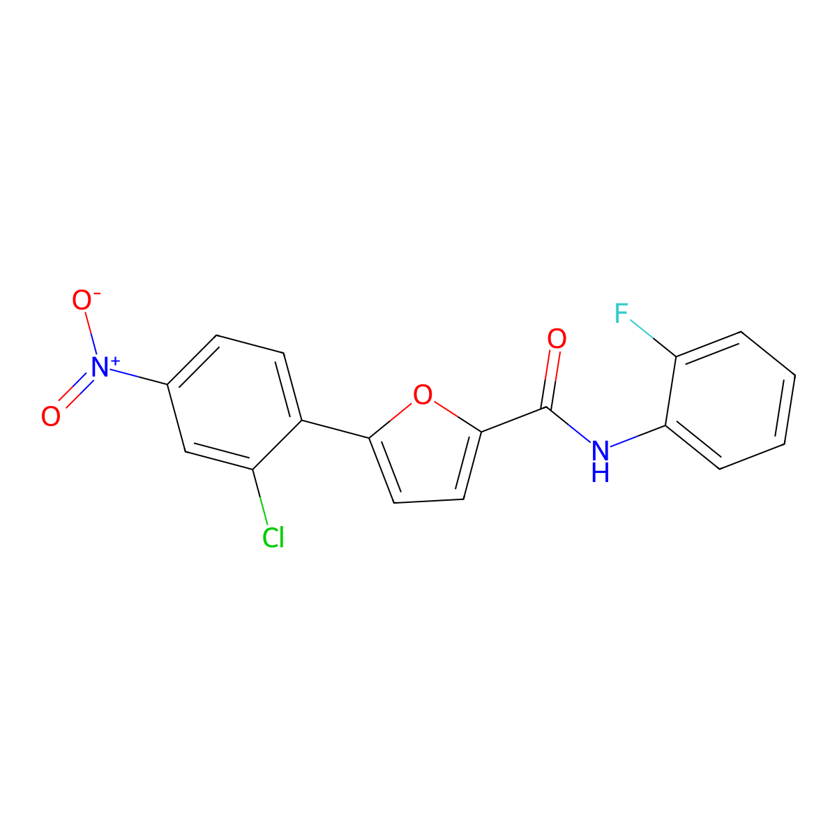 5-(2-chloro-4-nitrophenyl)-N-(2-fluorophenyl)furan-2-carboxamide molecular structure, CAS 618417-49-5