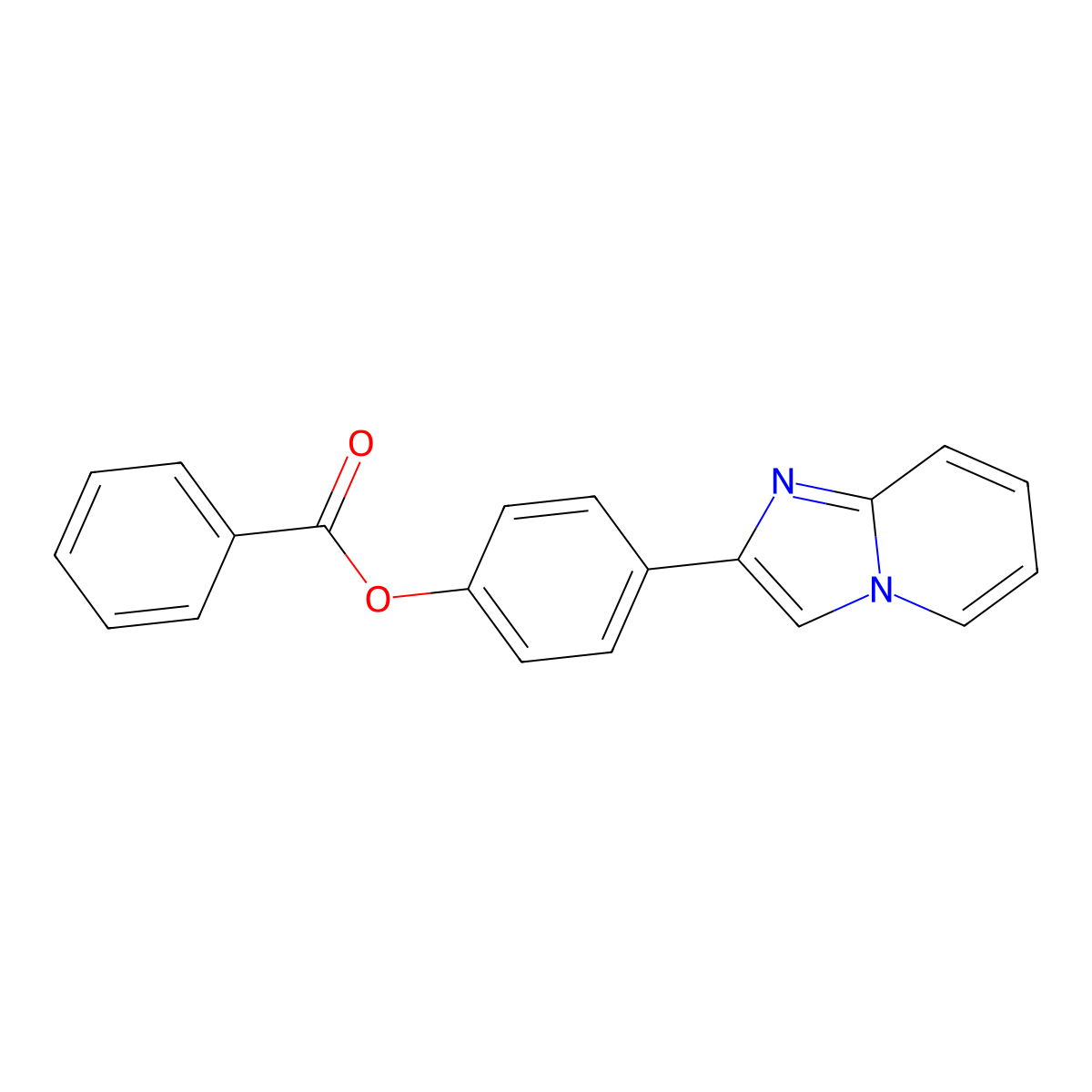 4-(Imidazo[1,2-a]pyridin-2-yl)phenyl benzoate molecular structure, CAS 618420-93-2