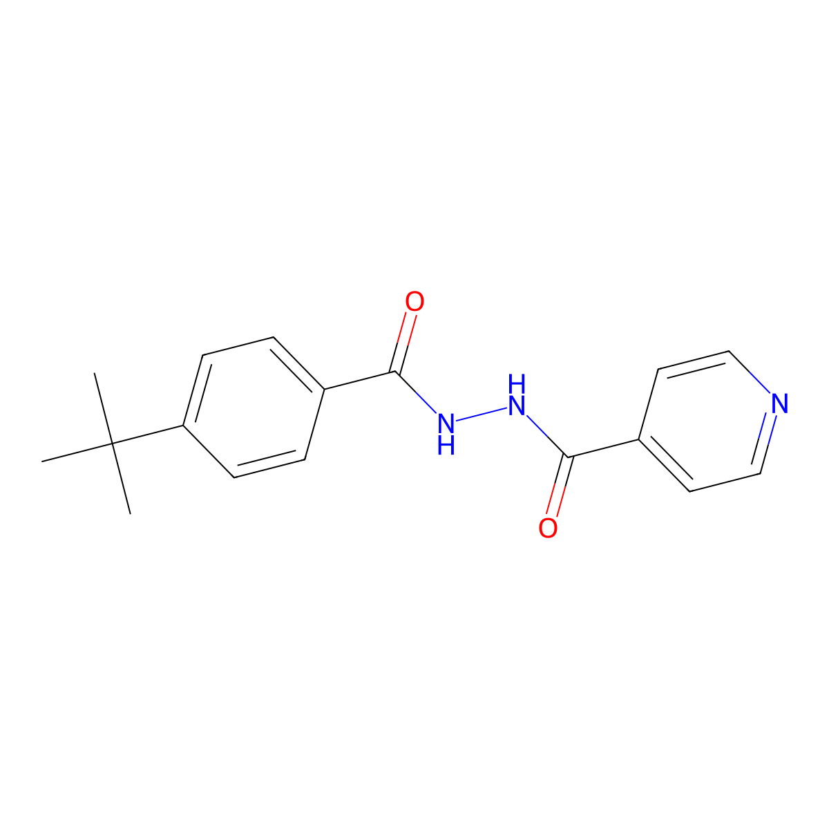 N'-(4-tert-butylbenzoyl)isonicotinohydrazide molecular structure, CAS 61843-07-0