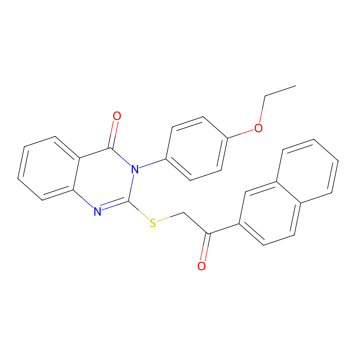 3-(4-Ethoxyphenyl)-2-((2-(2-naphthyl)-2-oxoethyl)thio)-4(3H)-quinazolinone molecular structure, CAS 618432-30-7