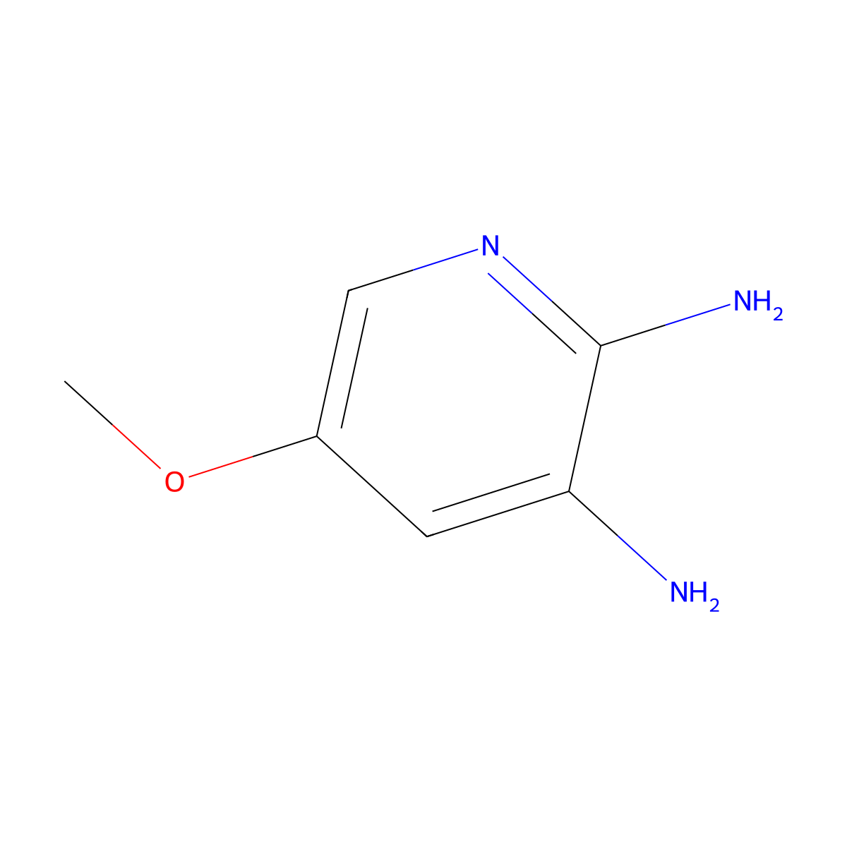 5-Methoxypyridine-2,3-diamine molecular structure, CAS 618439-83-1