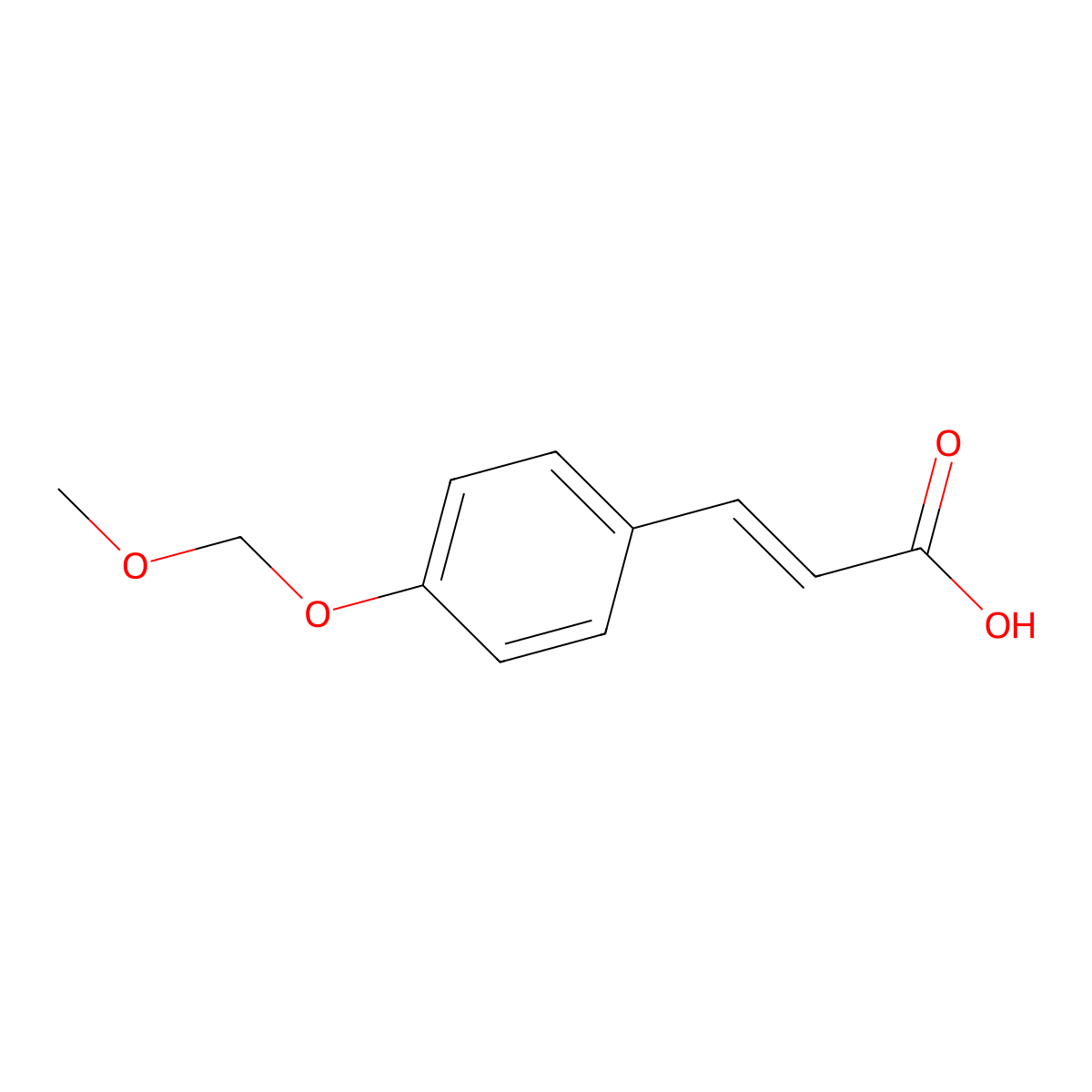 3-[4-(Methoxymethoxy)phenyl]prop-2-enoic acid molecular structure, CAS 61844-66-4