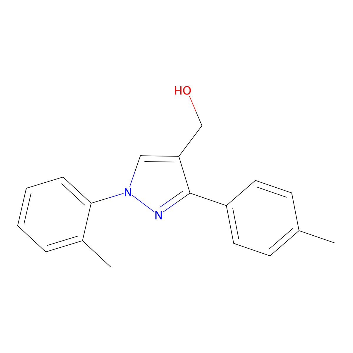 1-(2-Methylphenyl)-3-(4-methylphenyl)-1H-pyrazole-4-methanol molecular structure, CAS 618441-81-9
