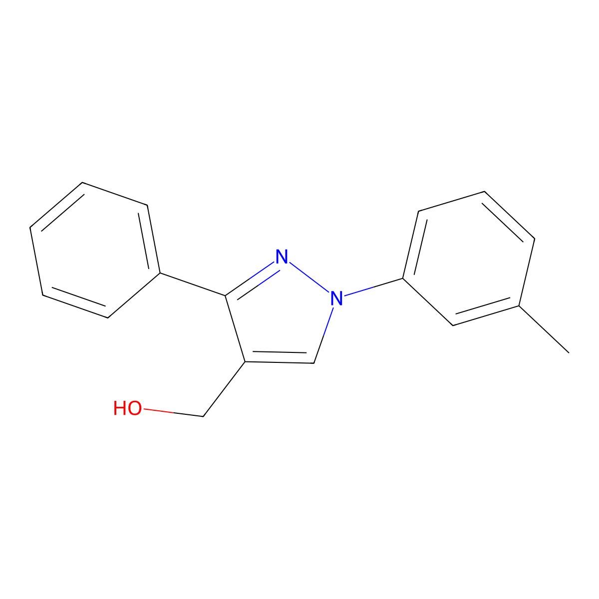 1-(3-Methylphenyl)-3-phenyl-1H-pyrazole-4-methanol molecular structure, CAS 618441-86-4