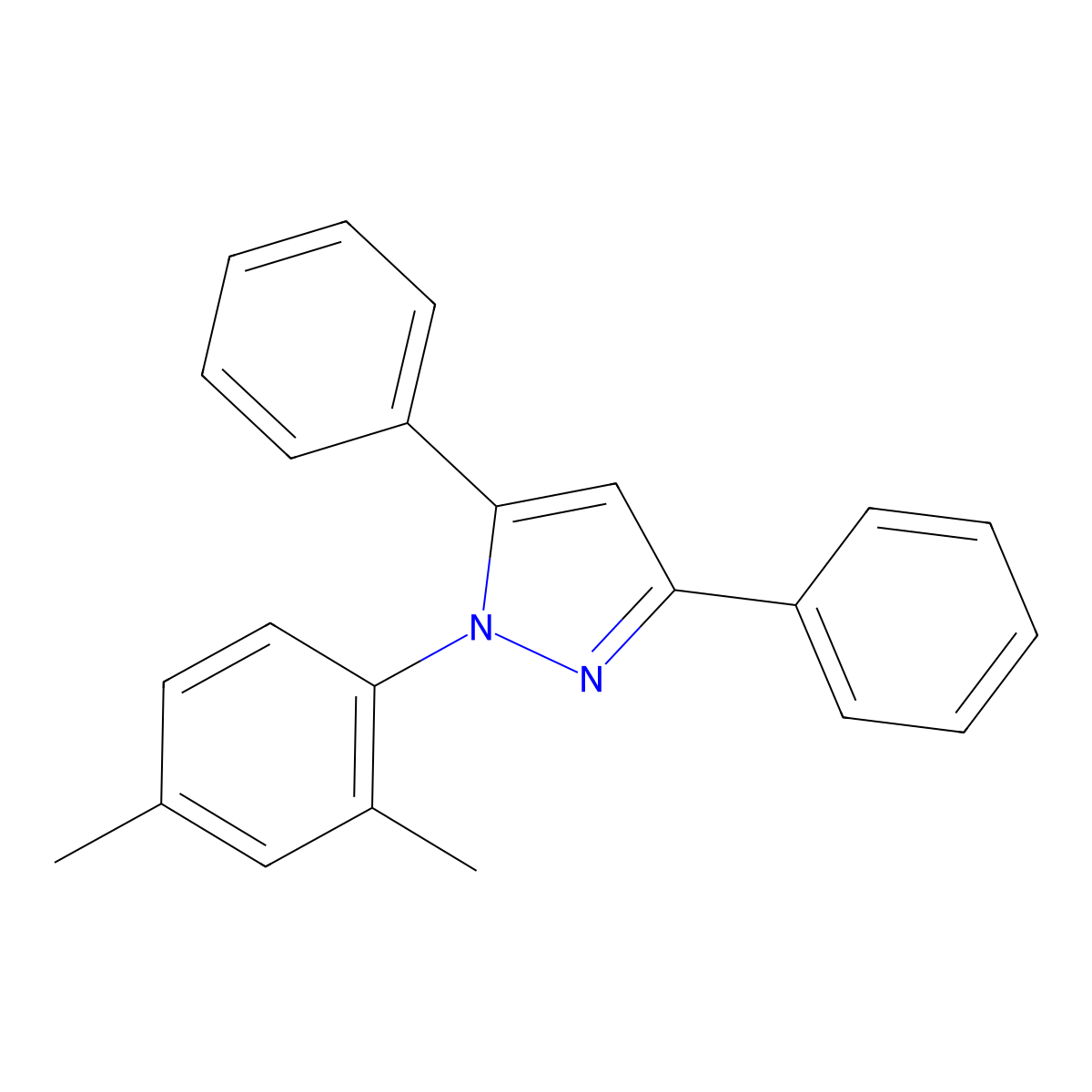 1-(2,4-Dimethylphenyl)-3,5-diphenyl-1H-pyrazole molecular structure, CAS 618442-06-1