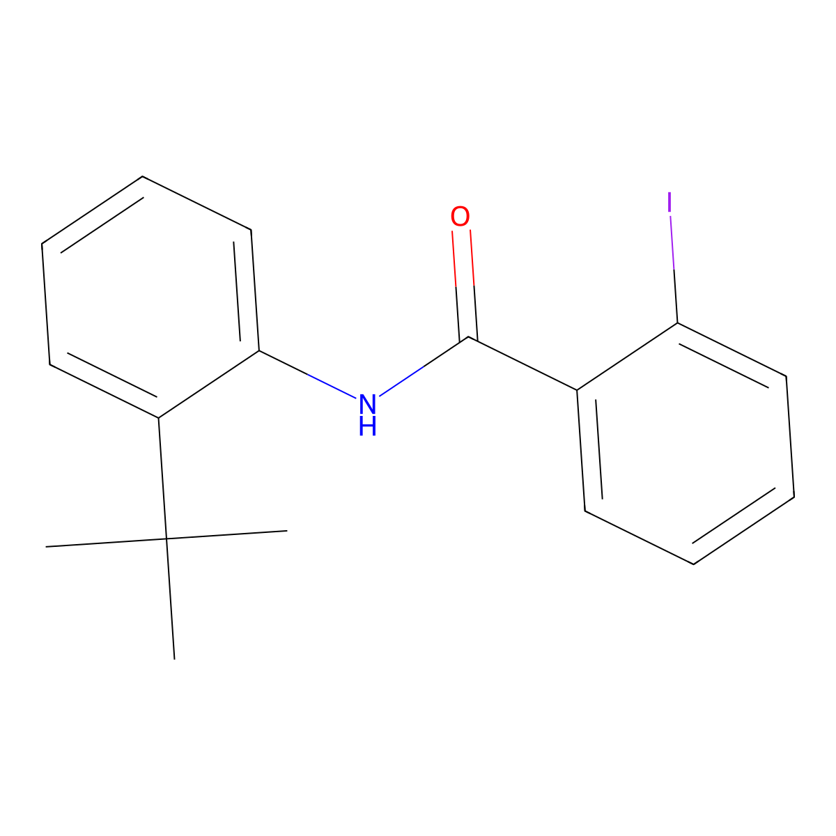 N-(2-Tert-butylphenyl)-2-iodobenzamide molecular structure, CAS 618442-08-3