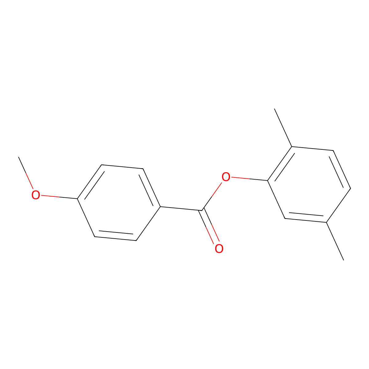 2,5-Dimethylphenyl 4-methoxybenzoate molecular structure, CAS 618443-32-6