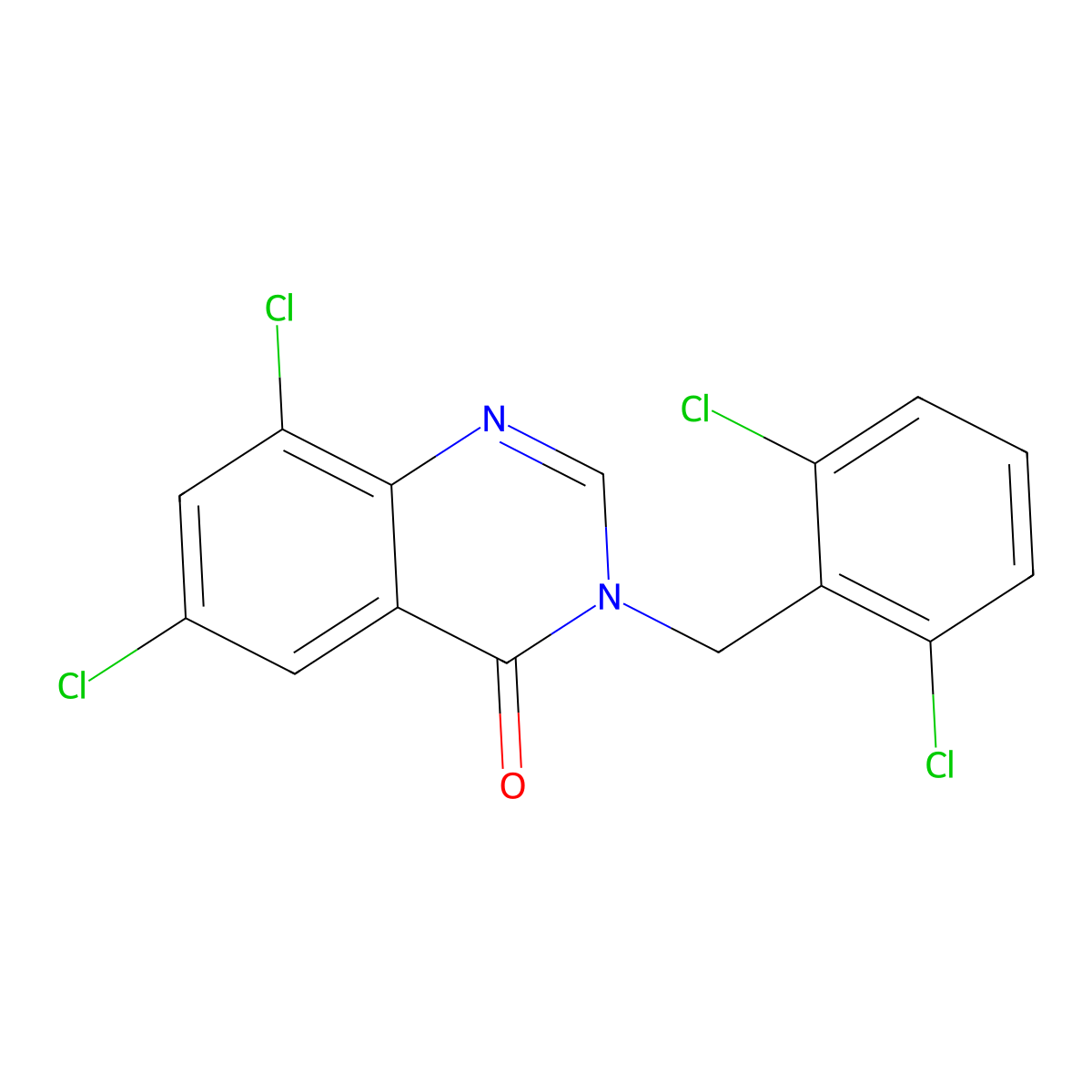 6,8-Dichloro-3-(2,6-dichlorobenzyl)-4(3H)-quinazolinone molecular structure, CAS 618443-49-5
