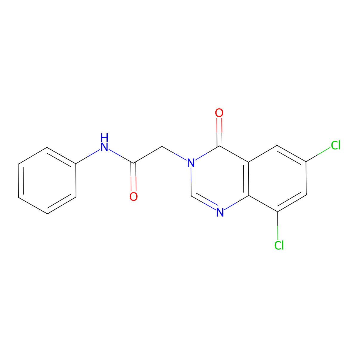 2-(6,8-Dichloro-4-oxo-3(4H)-quinazolinyl)-N-phenylacetamide molecular structure, CAS 618443-54-2