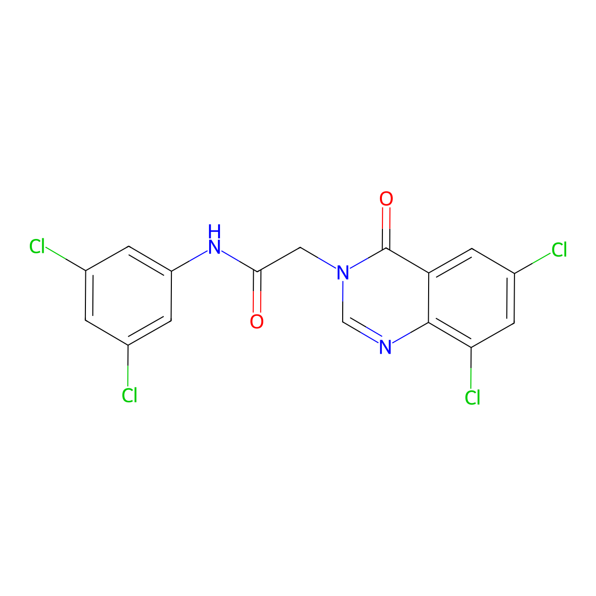 2-(6,8-Dichloro-4-oxo-3(4H)-quinazolinyl)-N-(3,5-dichlorophenyl)acetamide molecular structure, CAS 618443-62-2