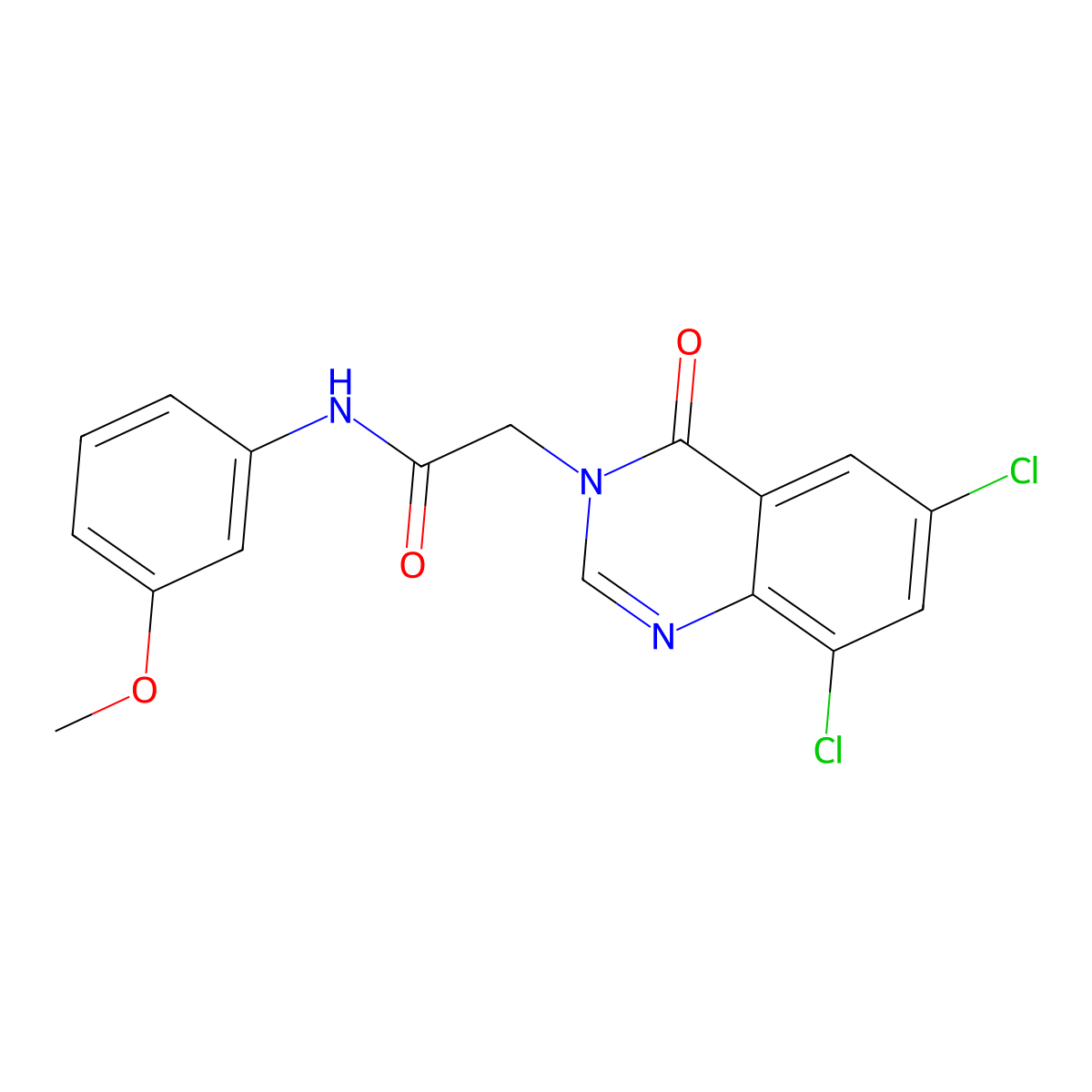 2-(6,8-Dichloro-4-oxo-3(4H)-quinazolinyl)-N-(3-methoxyphenyl)acetamide molecular structure, CAS 618443-75-7