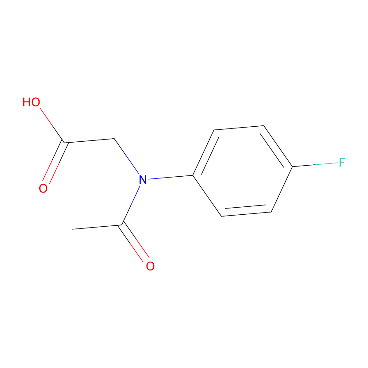 (Acetyl-4-fluoroanilino)acetic acid molecular structure, CAS 618443-92-8