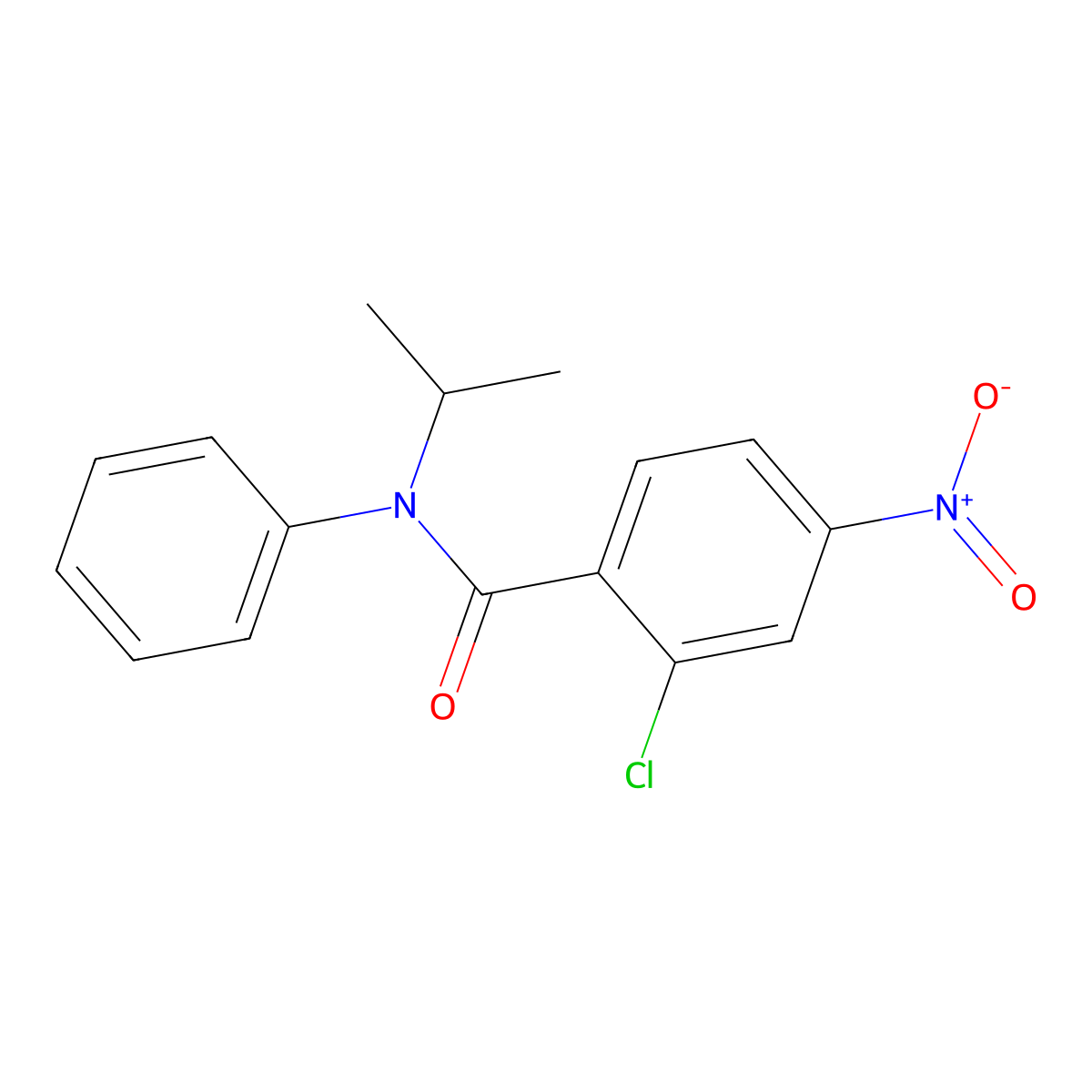 2-Chloro-N-isopropyl-4-nitro-N-phenylbenzamide molecular structure, CAS 618443-95-1