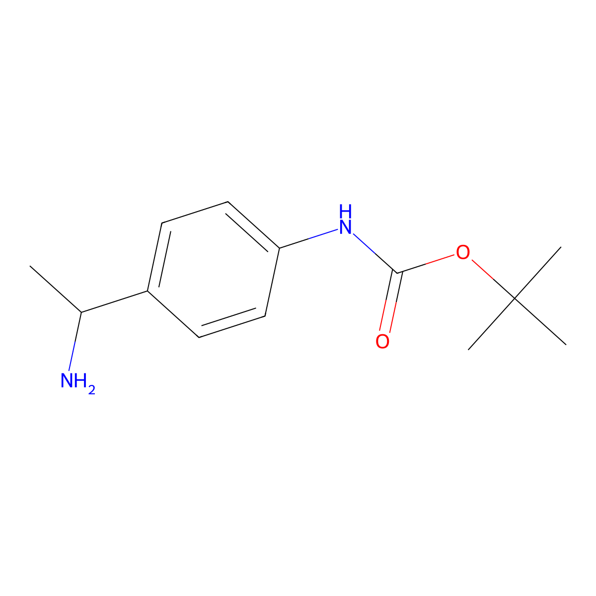 tert-Butyl (4-(1-aminoethyl)phenyl)carbamate molecular structure, CAS 618445-80-0