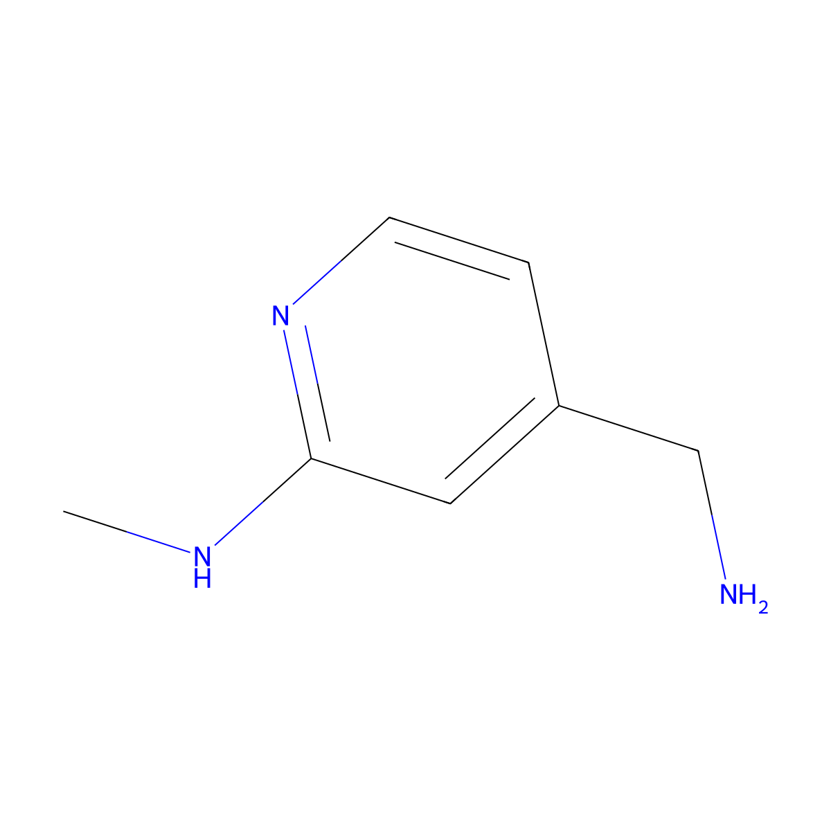 4-(aminomethyl)-N-methylpyridin-2-amine molecular structure, CAS 618446-35-8